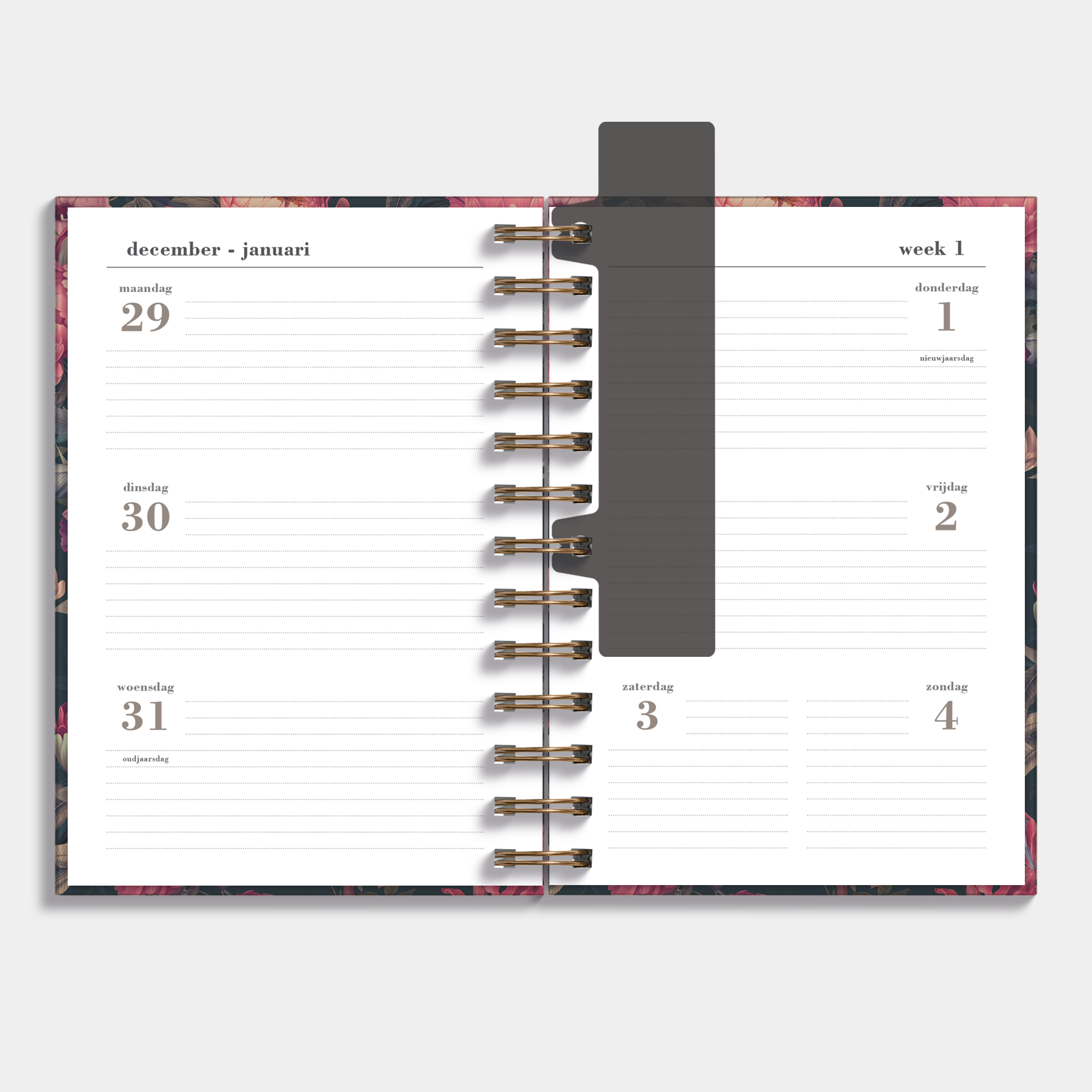 RINGBAND AGENDA 2026 MEDIUM KLASSIEKE ROZEN