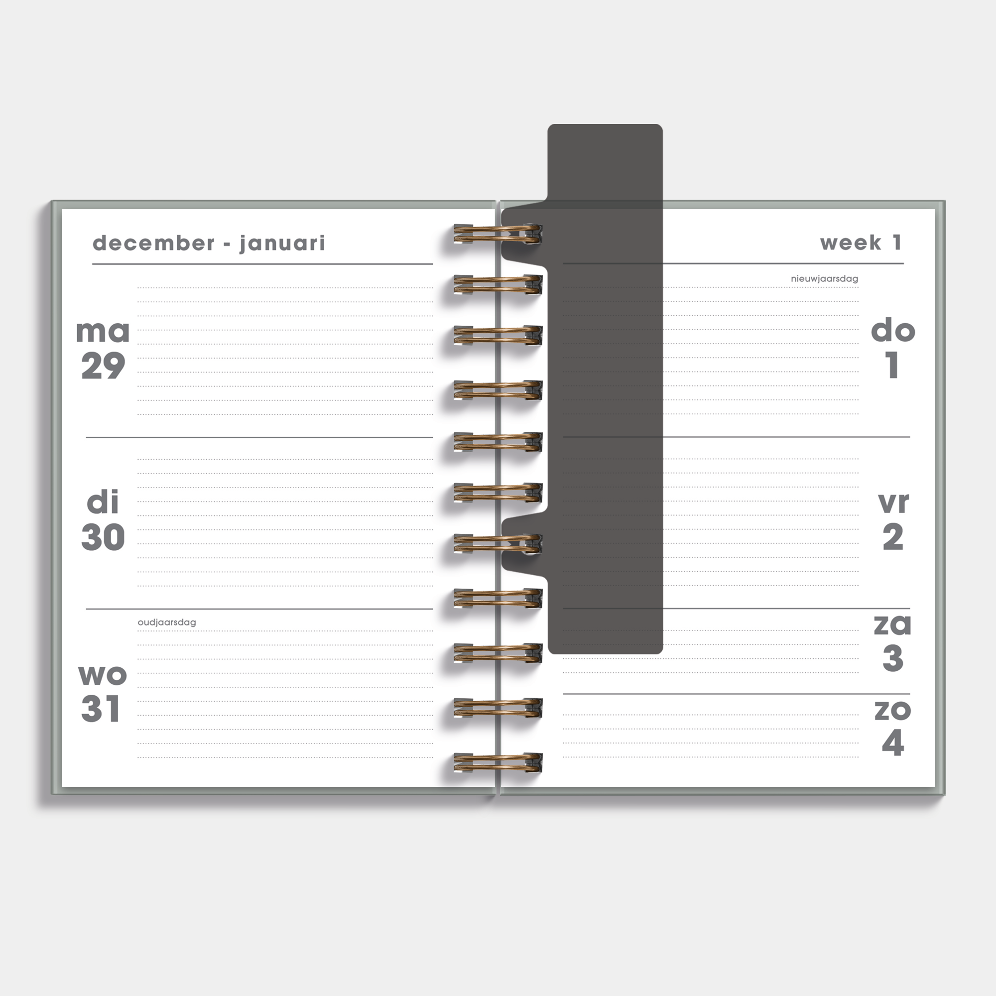 RINGBAND AGENDA 2026 A6 WEIDEBLOEMEN