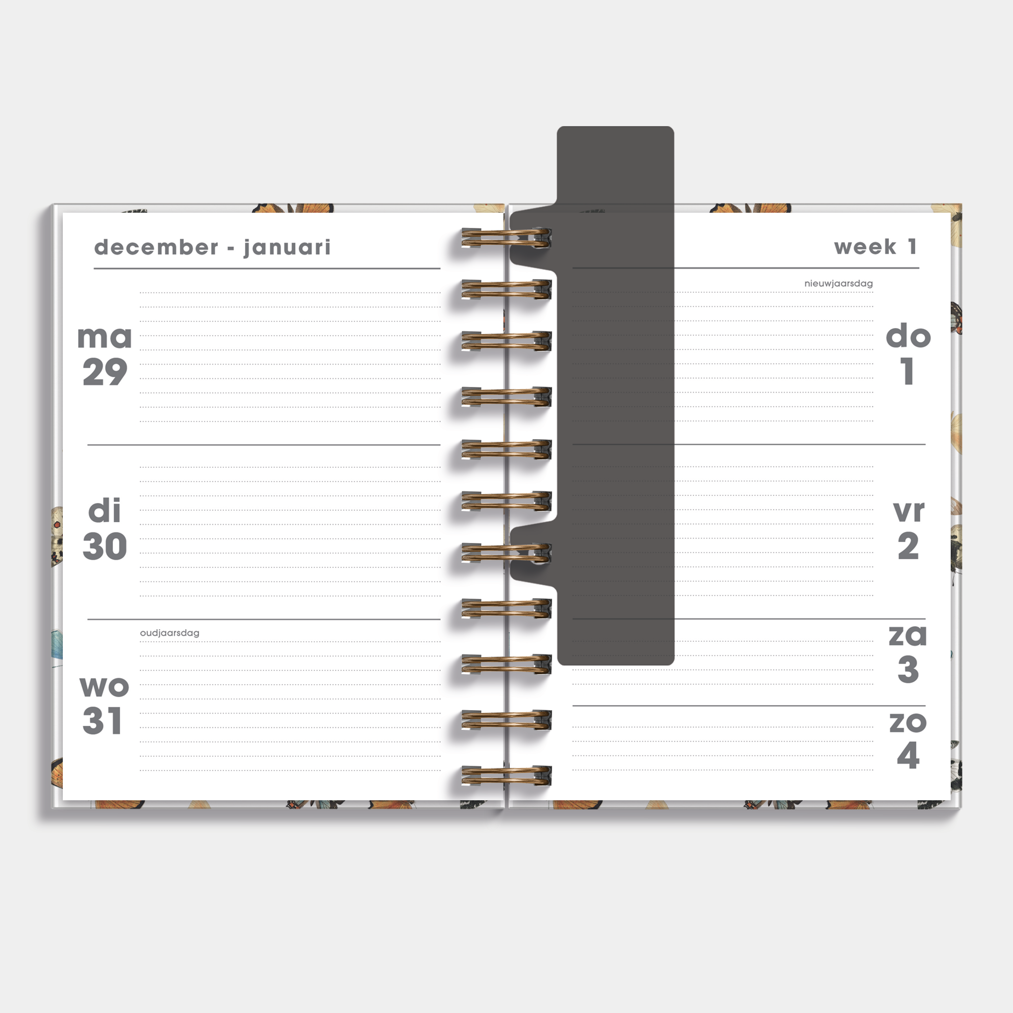 RINGBAND AGENDA 2026 A6 VLINDERS