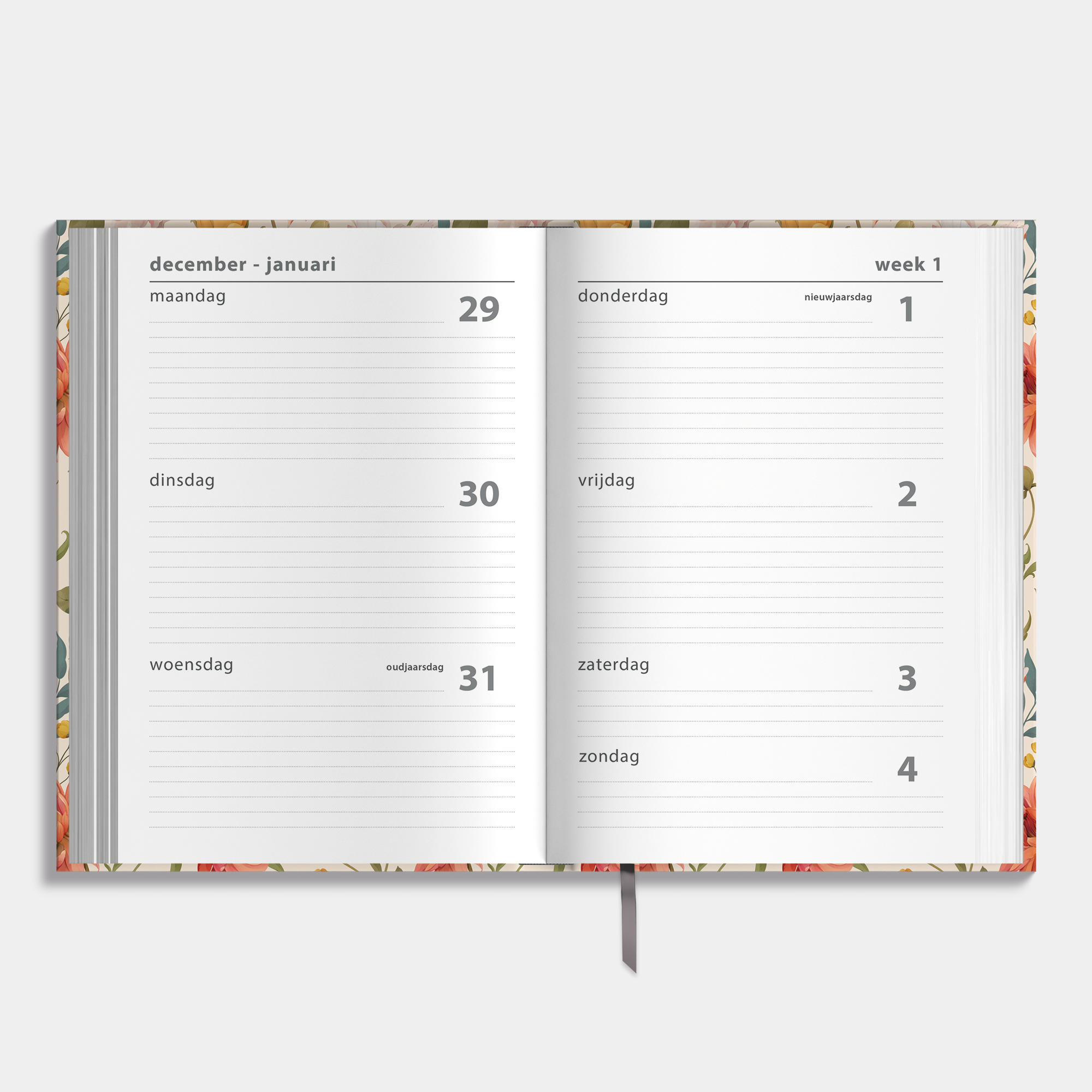 BASIC AGENDA 2026 A5 VINTAGE BLOEMEN