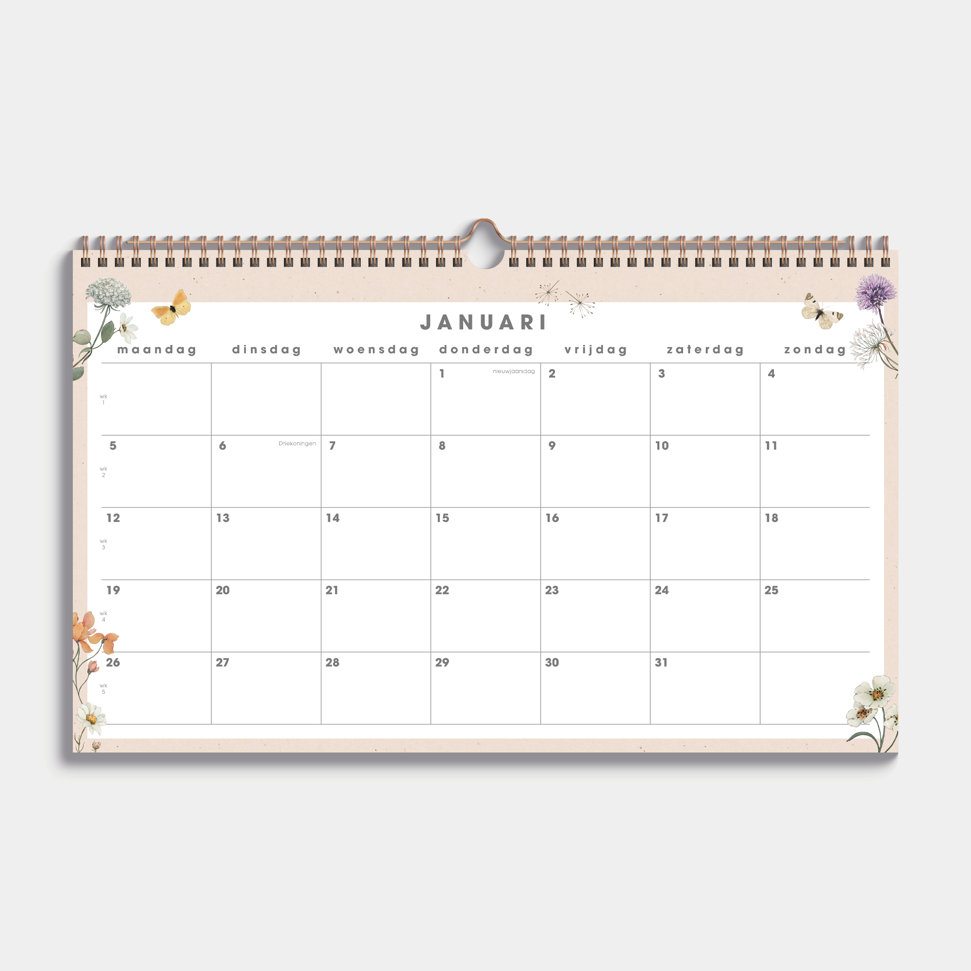 MAANDKALENDER 2026 ±A3 VELDBLOEMEN
