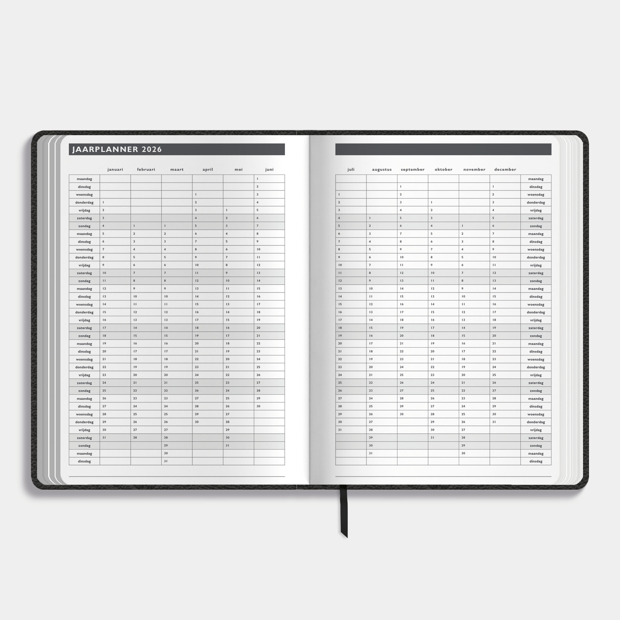 ZAKENAGENDA 2026 A5 FLEX LEDERLOOK