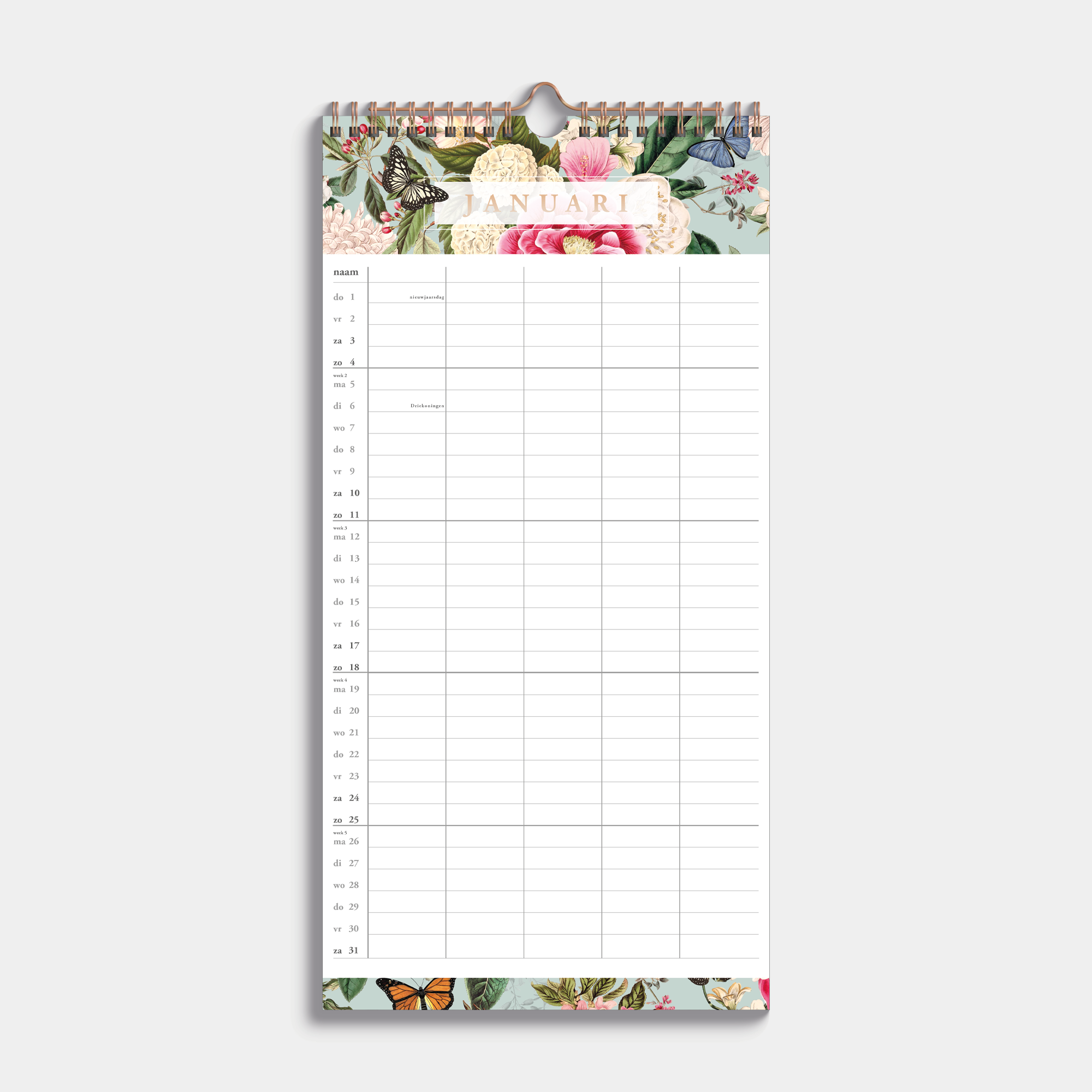 FAMILIEPLANNER 2026 SMAL A3 BROCANTE