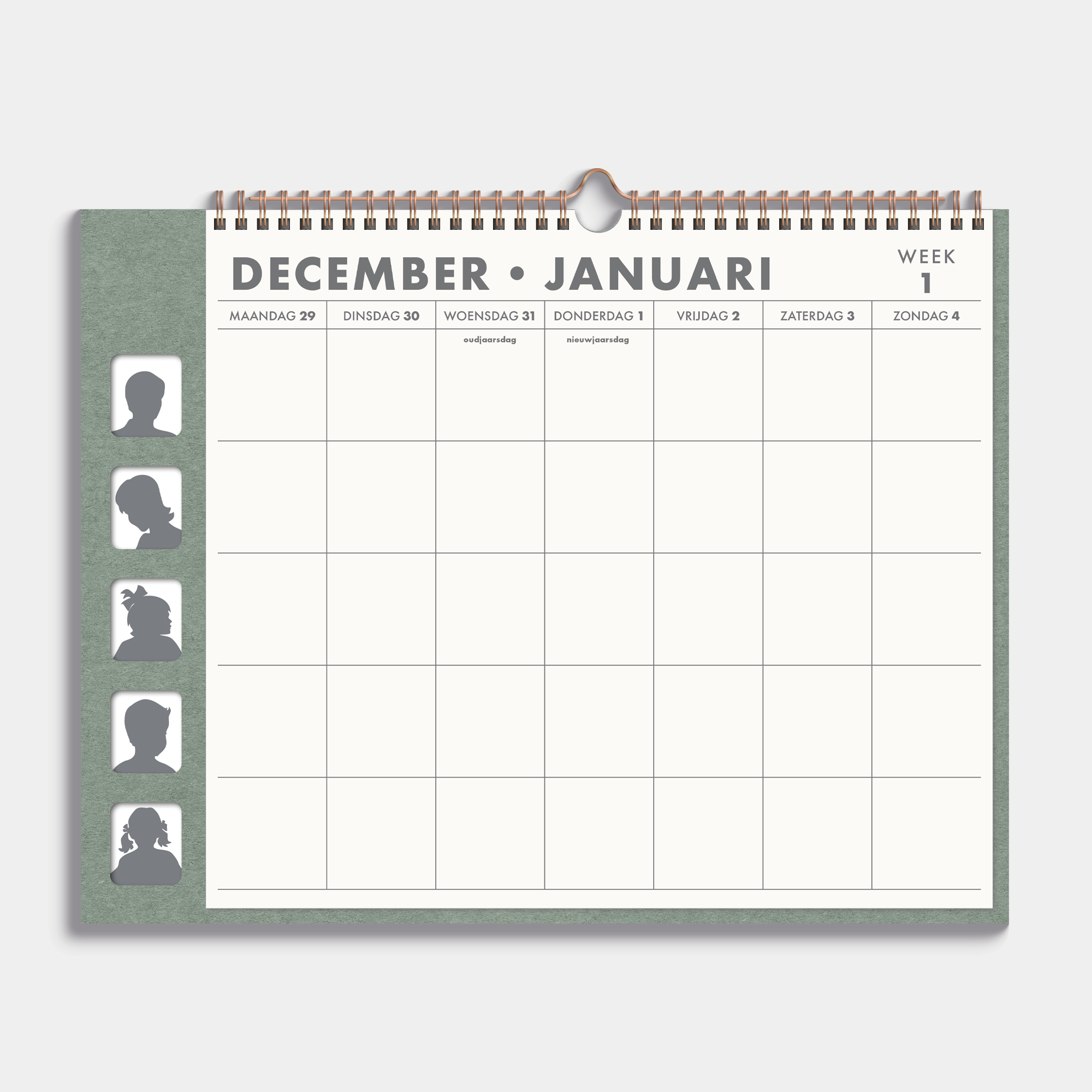 FAMILIEPLANNER 2026 ±A3 GROEN