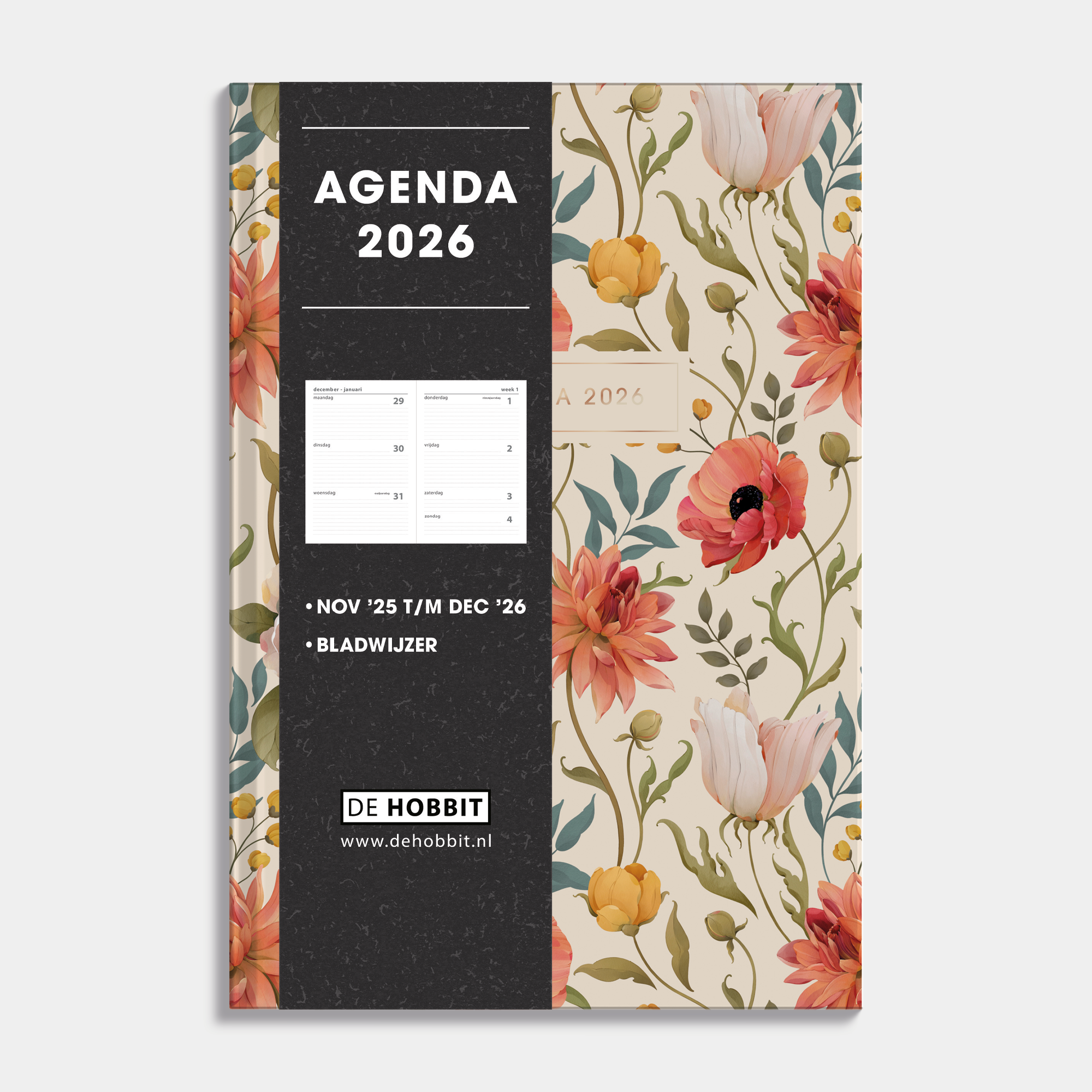 BASIC AGENDA 2026 A5 VINTAGE BLOEMEN