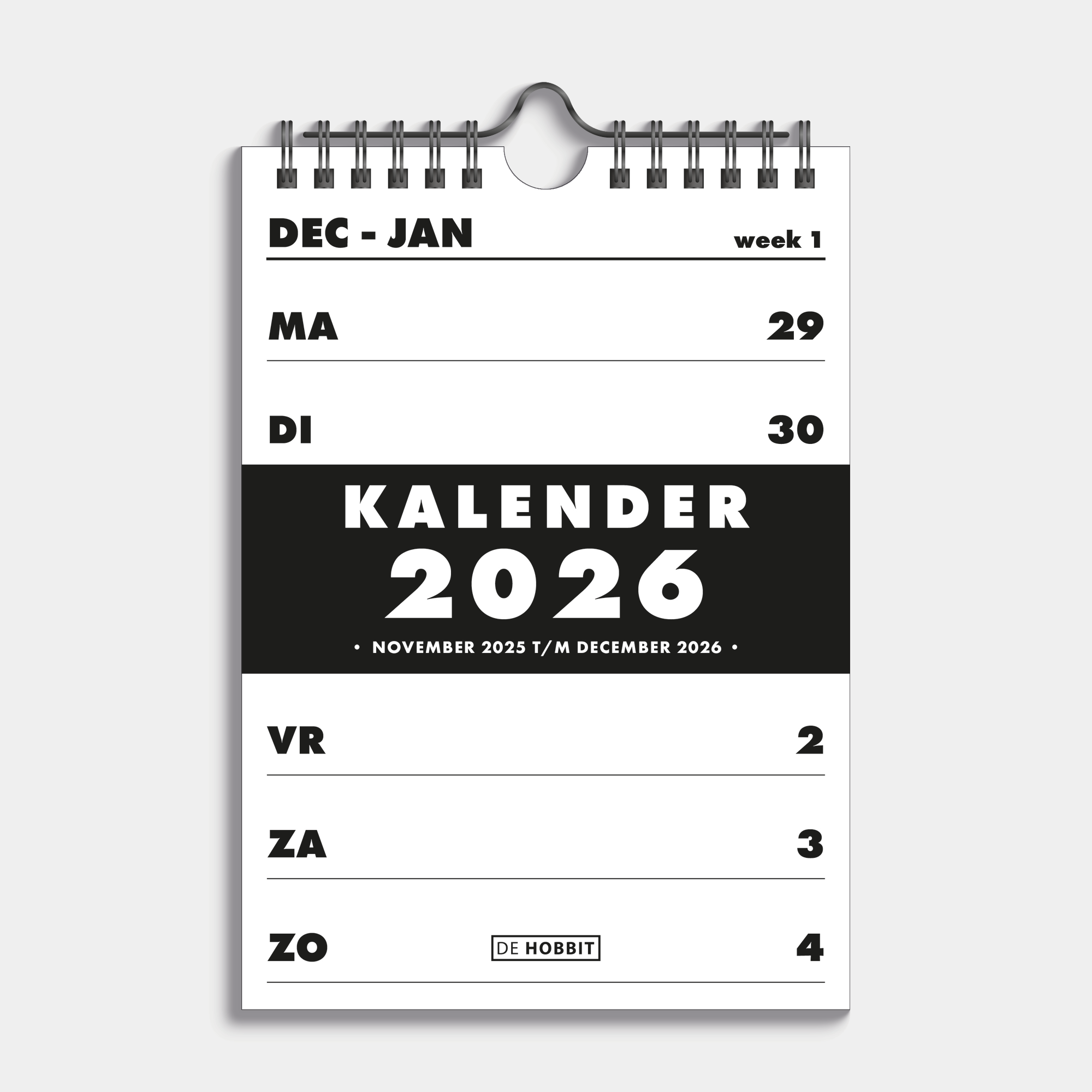 SPIRAALKALENDER 2026 A5 BASIC