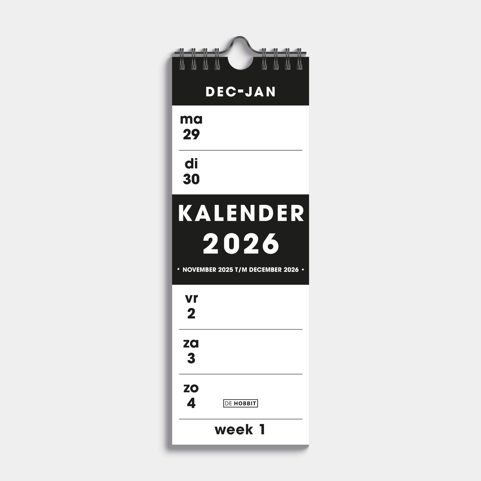 WEEKKALENDER 2026 SMAL BASIC