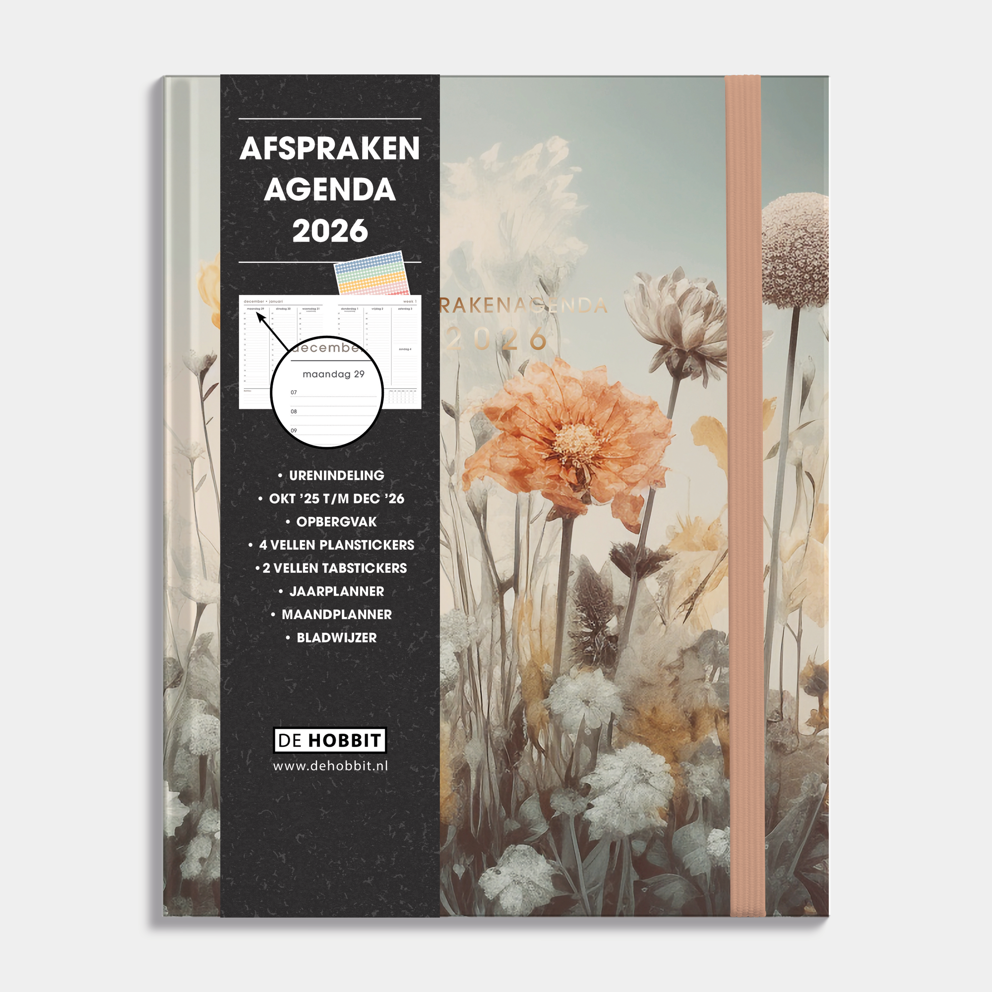 LUXE AFSPRAKENAGENDA 2025 A5+ VELDBLOEMEN