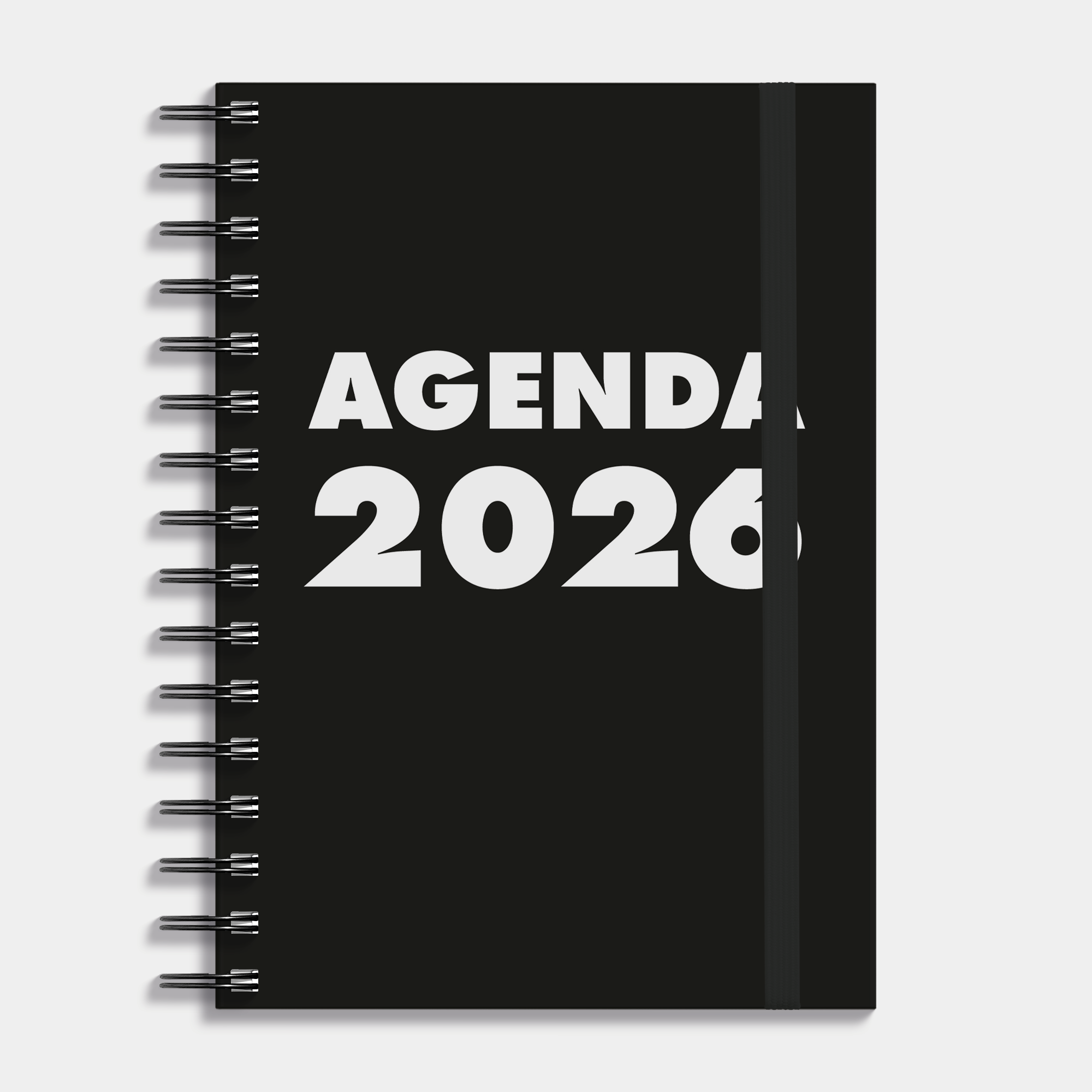 GROOTLETTER RINGBAND AGENDA 2026 A5 ZWART