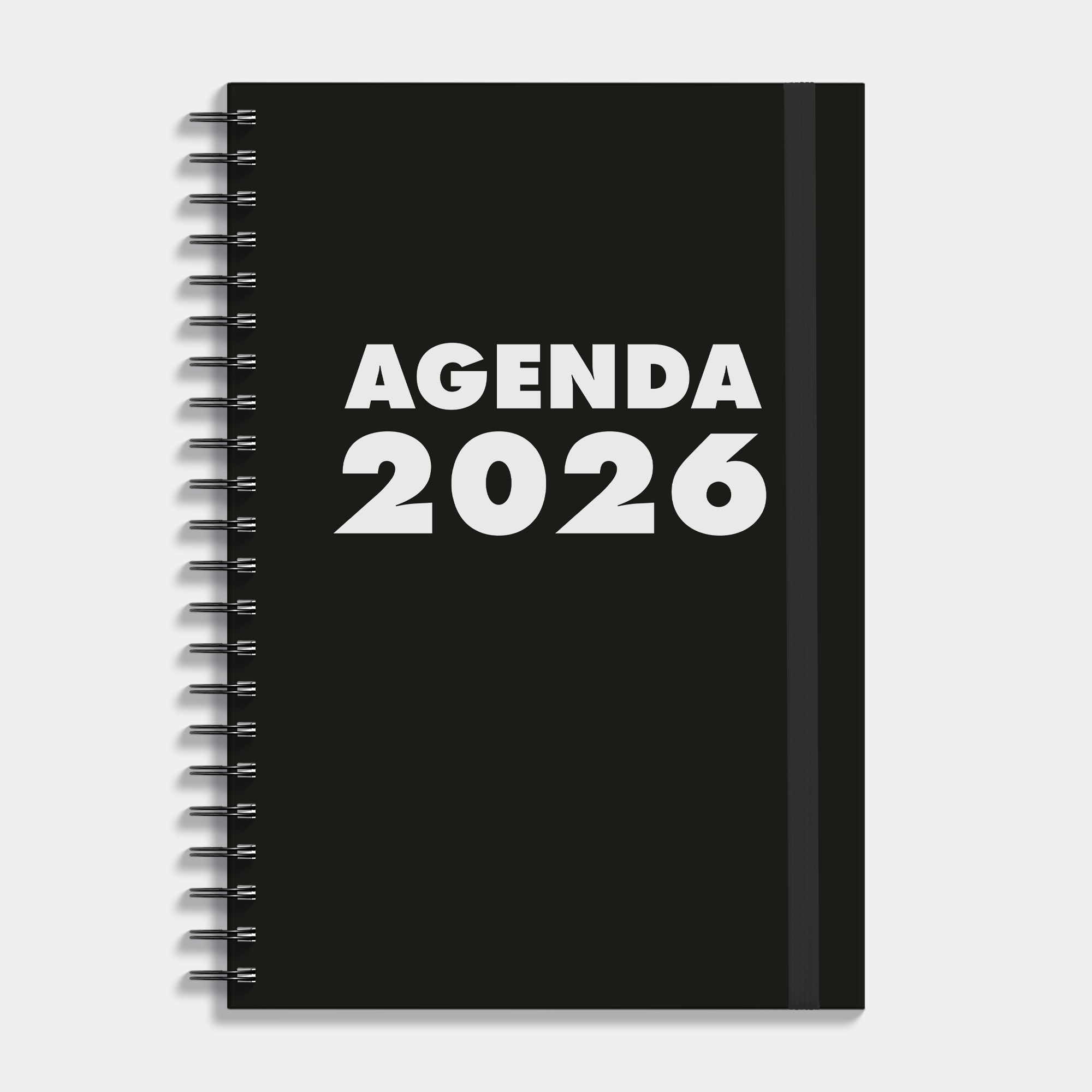 GROOTLETTER RINGBAND AGENDA 2026 A4 ZWART